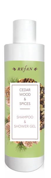 Шампунь-гель для душа «КЕДРОВОЕ ДЕРЕВО И СПЕЦИИ» CEDAR WOOD&SPICES REFAN 250 мл