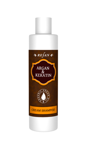 Крем-шампунь для  волосся «Аргана І Кератин» ARGAN & KERATIN REFAN 250мл