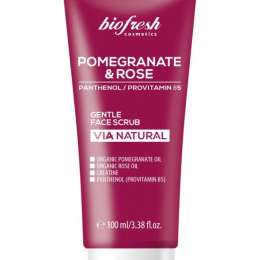 Ніжний скраб для обличчя VIA NATURAL POMEGRANATE & ROSE BIOFRESH 100 мл