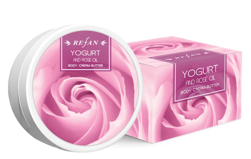 Крем-масло для тіла "ЙОГУРТ ТА МАСЛО РОЗИ" YOGURT AND ROSE OIL REFAN 200 мл