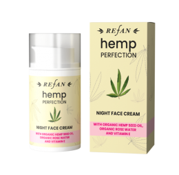 Нічний крем для обличчя «КОНОПЛЯНА ДОСКОНАЛІСТЬ» HEMP PERFECTION REFAN 50 мл знято з виробництва
