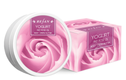 Крем-масло для тіла "ЙОГУРТ ТА МАСЛО РОЗИ" YOGURT AND ROSE OIL REFAN 200 мл